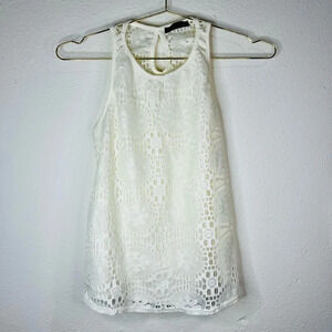 Ooh La La Off White Sleeveless Knit Top Size Small